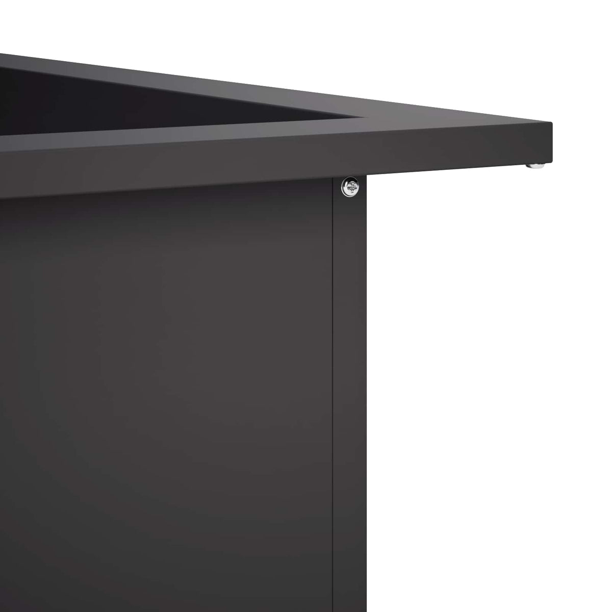 vidaXL Fire Pit Ring Black 90 x 90 x 25 cm Steel