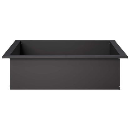 vidaXL Fire Pit Ring Black 90 x 90 x 25 cm Steel