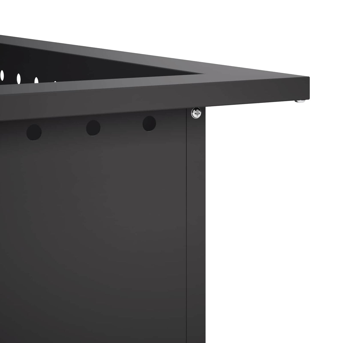 vidaXL Fire Pit Ring Black 80 x 80 x 25 cm Steel