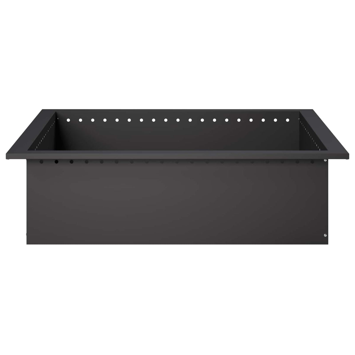 vidaXL Fire Pit Ring Black 80 x 80 x 25 cm Steel