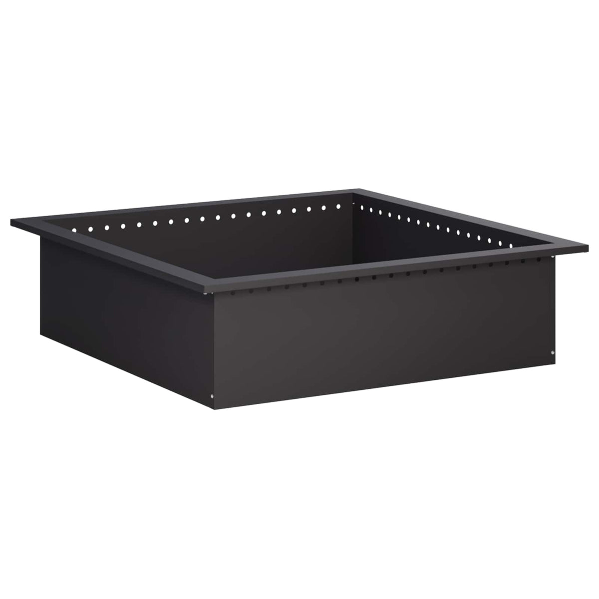 vidaXL Fire Pit Ring Black 90 x 90 x 25 cm Steel