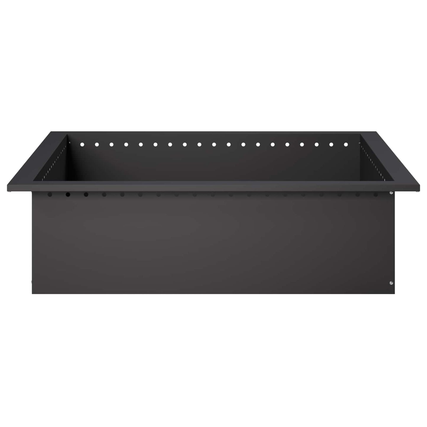 vidaXL Fire Pit Ring Black 90 x 90 x 25 cm Steel