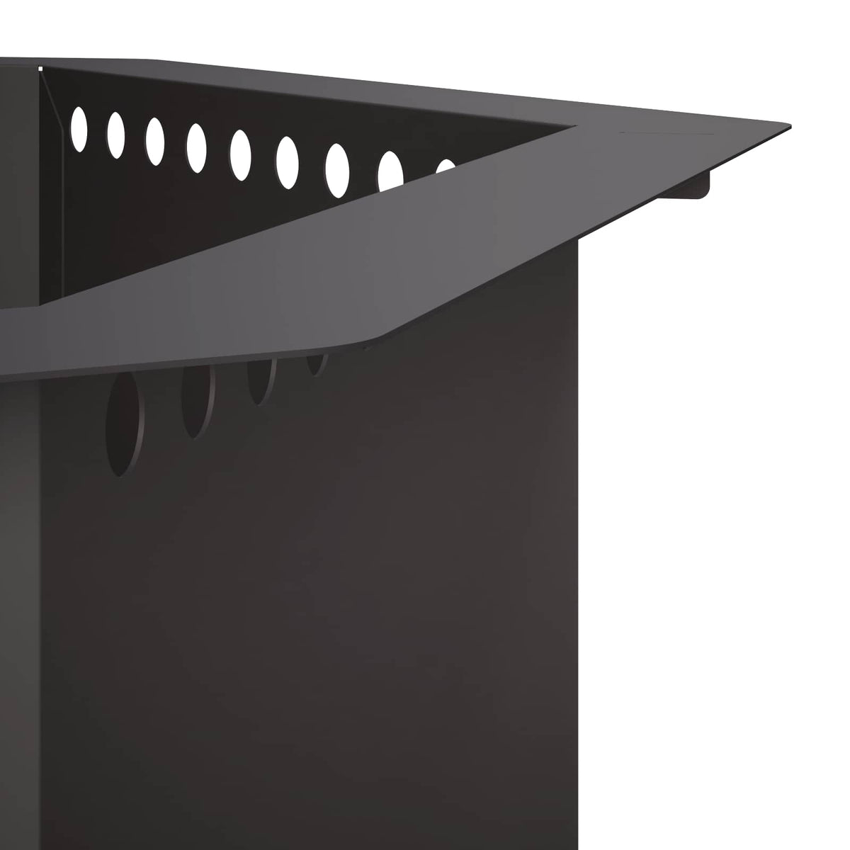 vidaXL Fire Pit Ring Black 80 x 80 x 25 cm Steel