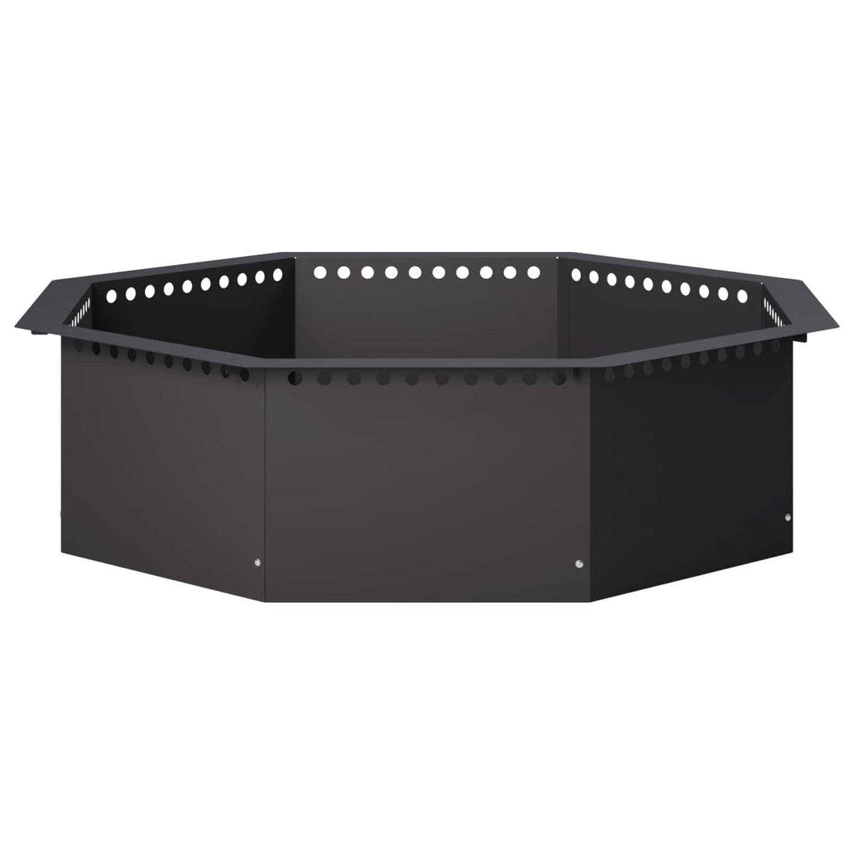 vidaXL Fire Pit Ring Black 80 x 80 x 25 cm Steel