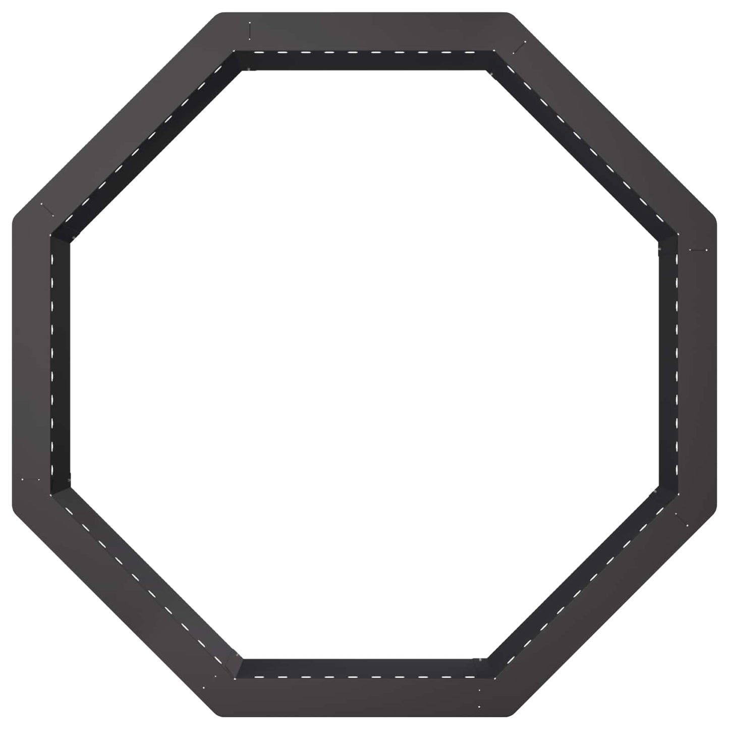 vidaXL Fire Pit Ring Black 80 x 80 x 25 cm Steel