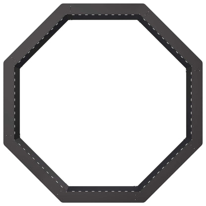 vidaXL Fire Pit Ring Black 80 x 80 x 25 cm Steel