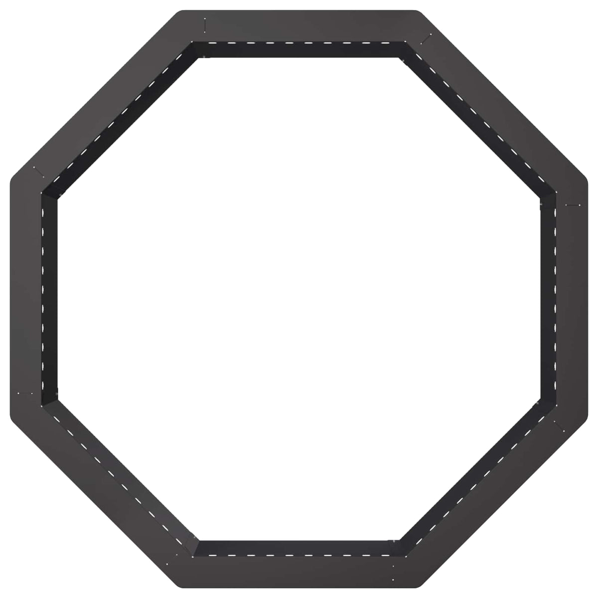 vidaXL Fire Pit Ring Black 80 x 80 x 25 cm Steel