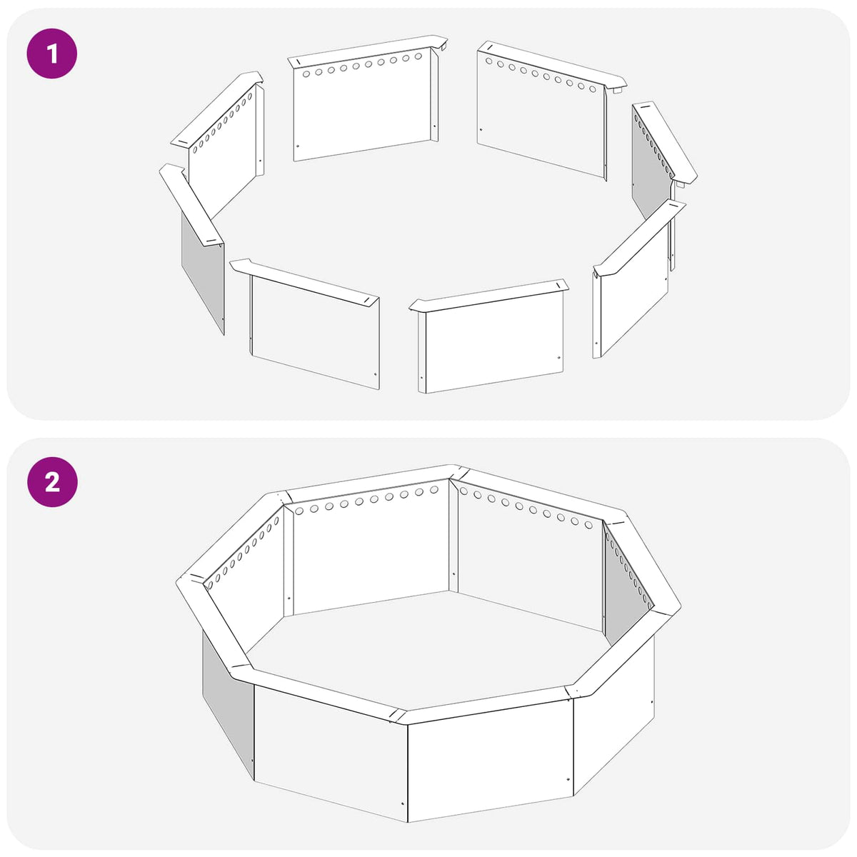 vidaXL Fire Pit Ring Rusty 80 x 80 x 25 cm Weathering Steel