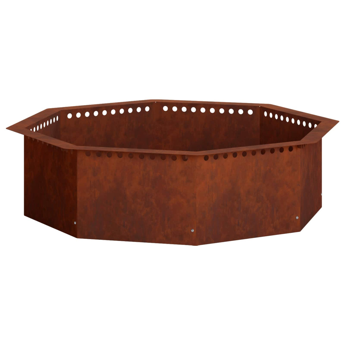 vidaXL Fire Pit Ring Rusty 80 x 80 x 25 cm Weathering Steel