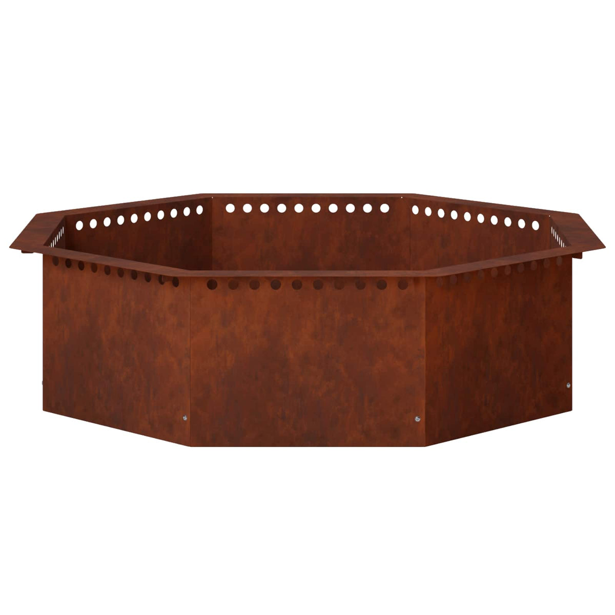 vidaXL Fire Pit Ring Rusty 80 x 80 x 25 cm Weathering Steel