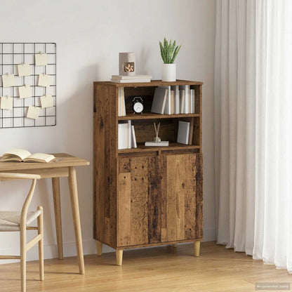 vidaXL Highboard Oak Wood 60 x 36 x 110 cm Engineered Wood