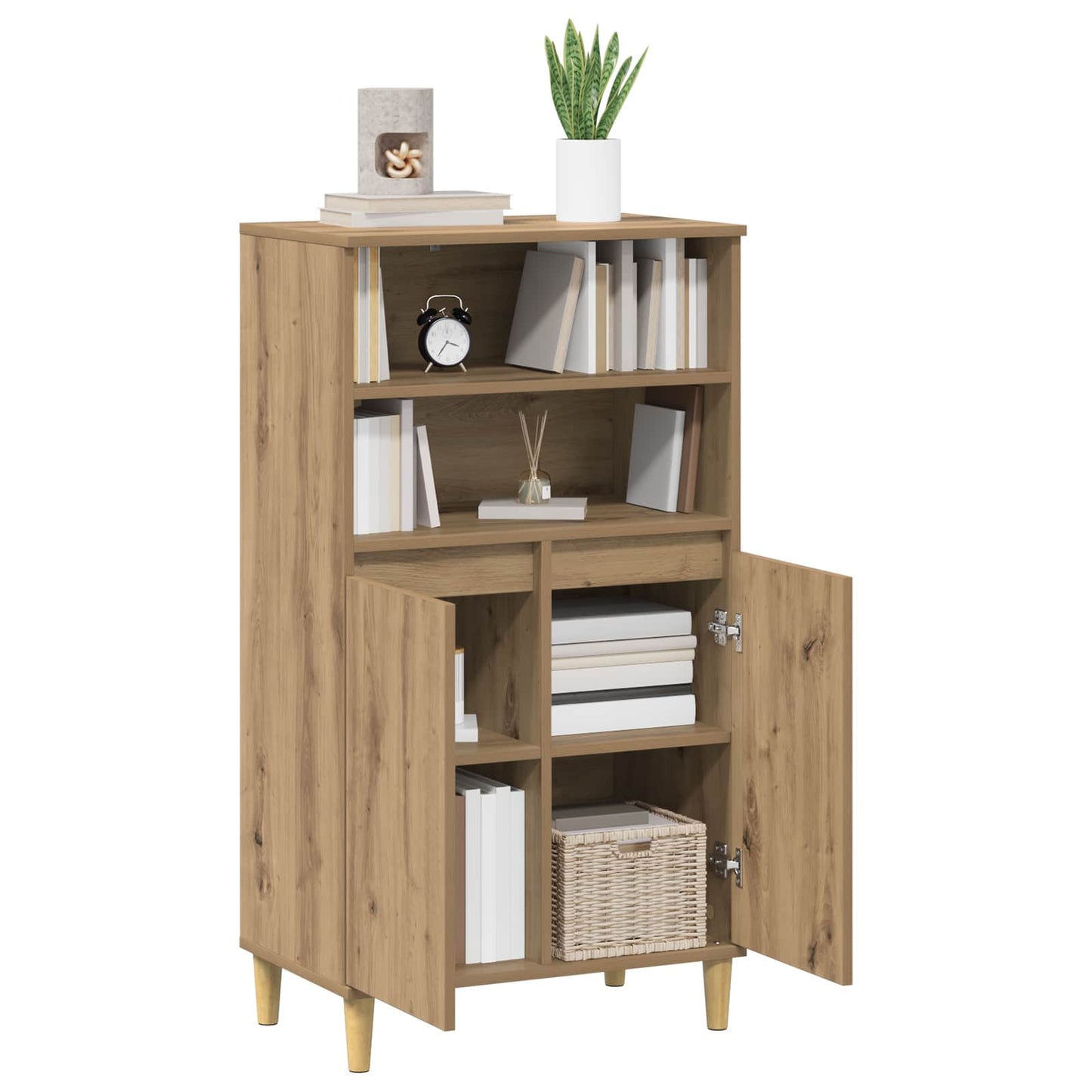 vidaXL Highboard Artisan Oak 60 x 36 x 110 cm Engineered Wood