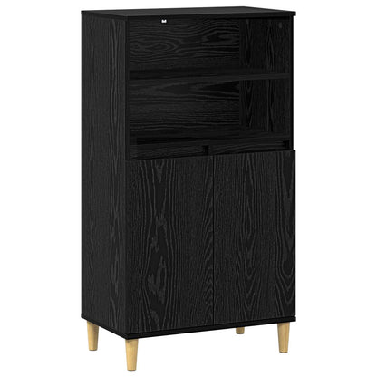 vidaXL Highboard Black Oak 60 x 36 x 110 cm Engineered Wood