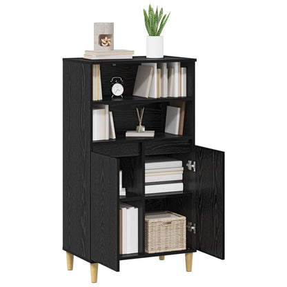 vidaXL Highboard Black Oak 60 x 36 x 110 cm Engineered Wood