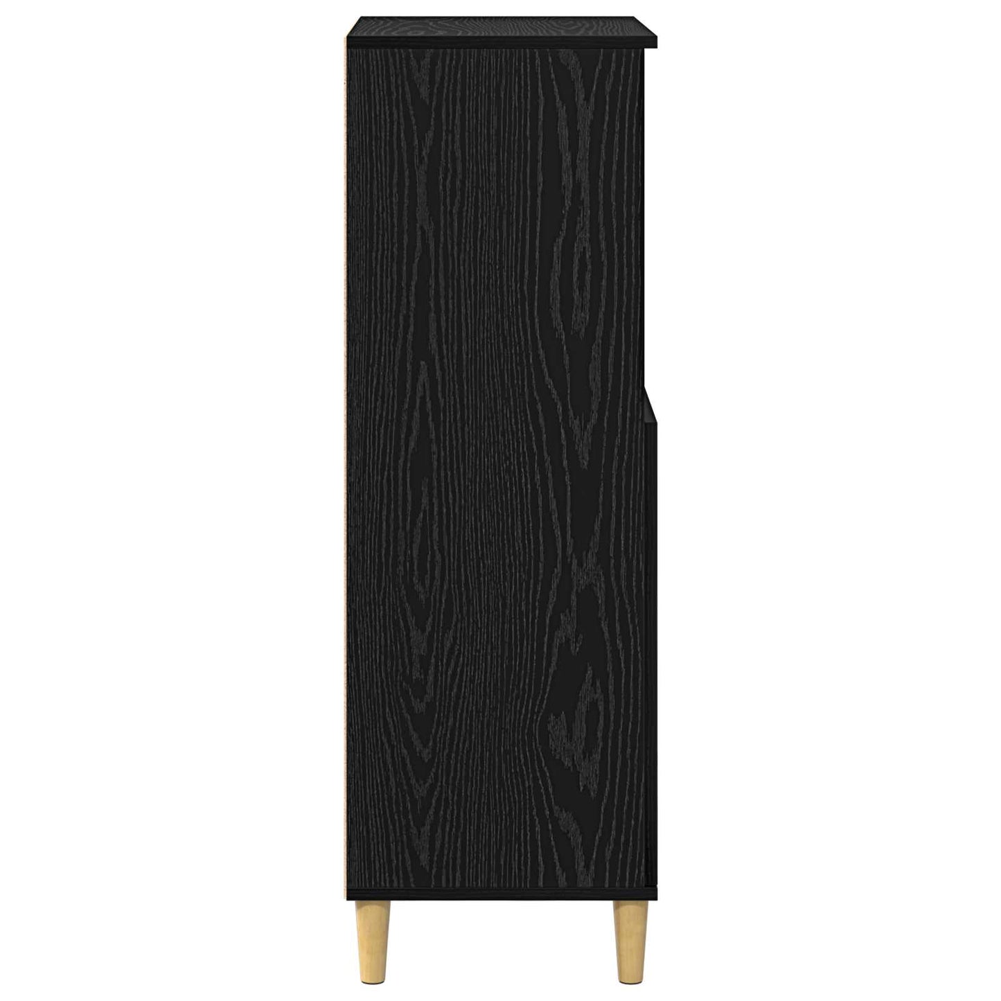 vidaXL Highboard Black Oak 60 x 36 x 110 cm Engineered Wood
