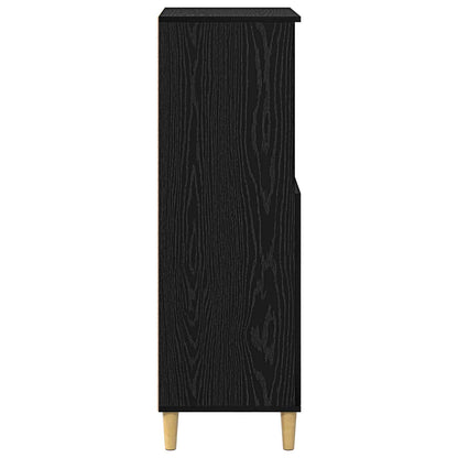 vidaXL Highboard Black Oak 60 x 36 x 110 cm Engineered Wood