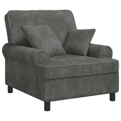 vidaXL XL Armchair with Cushions Light Grey 1.5 Lines Fabric
