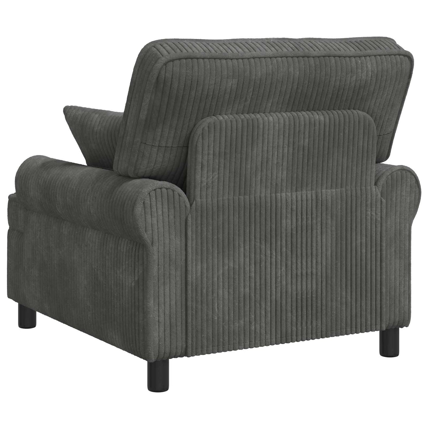 vidaXL XL Armchair with Cushions Light Grey 1.5 Lines Fabric