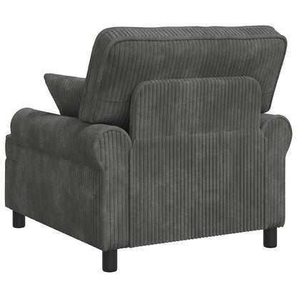 vidaXL XL Armchair with Cushions Light Grey 1.5 Lines Fabric