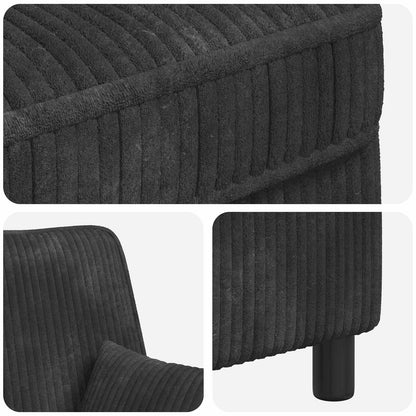 vidaXL XL Armchair with Cushions Dark Grey 1.5 Lines Fabric