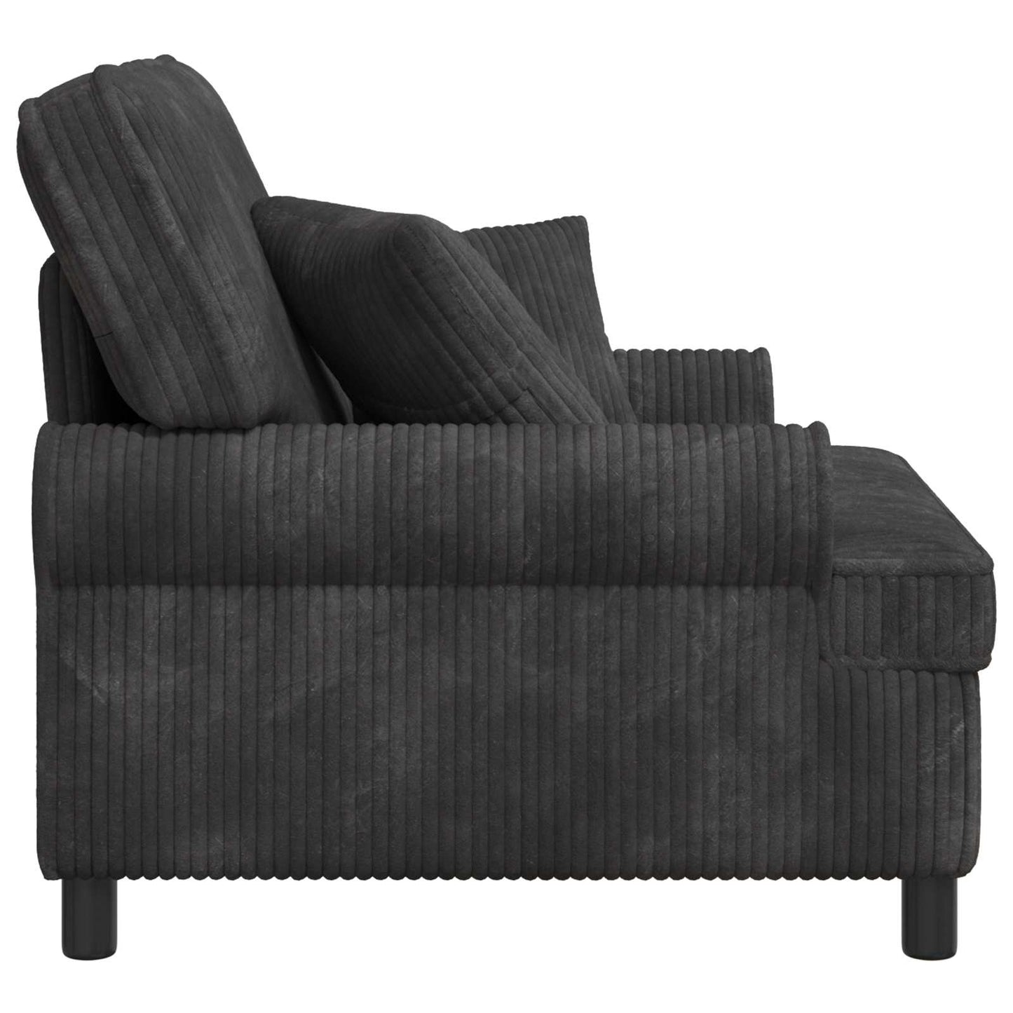 vidaXL XL Armchair with Cushions Dark Grey 1.5 Lines Fabric