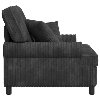 vidaXL XL Armchair with Cushions Dark Grey 1.5 Lines Fabric