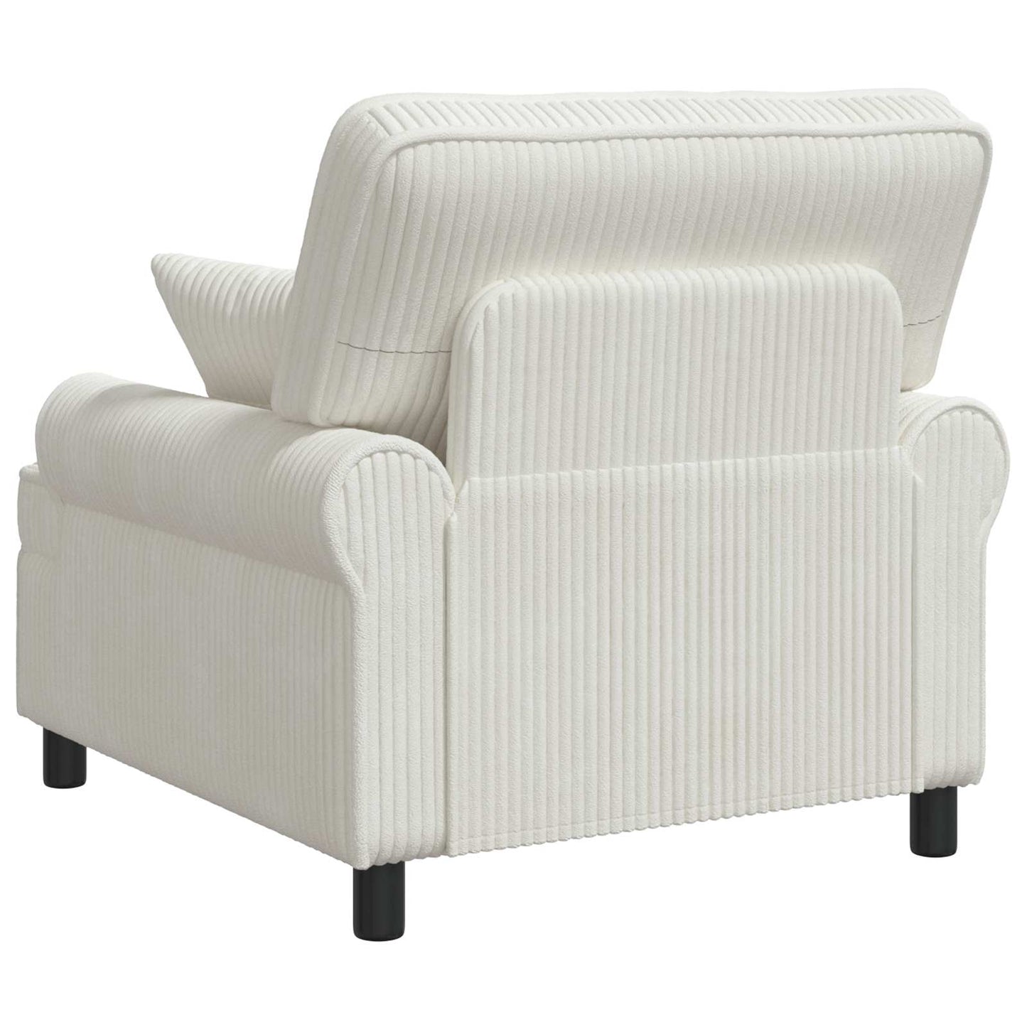 vidaXL XL Armchair with Cushions Cream 1.5 Lines Fabric