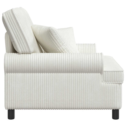 vidaXL XL Armchair with Cushions Cream 1.5 Lines Fabric