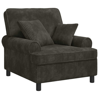 vidaXL XL Armchair with Cushions Anthracite 1.5 Lines Fabric