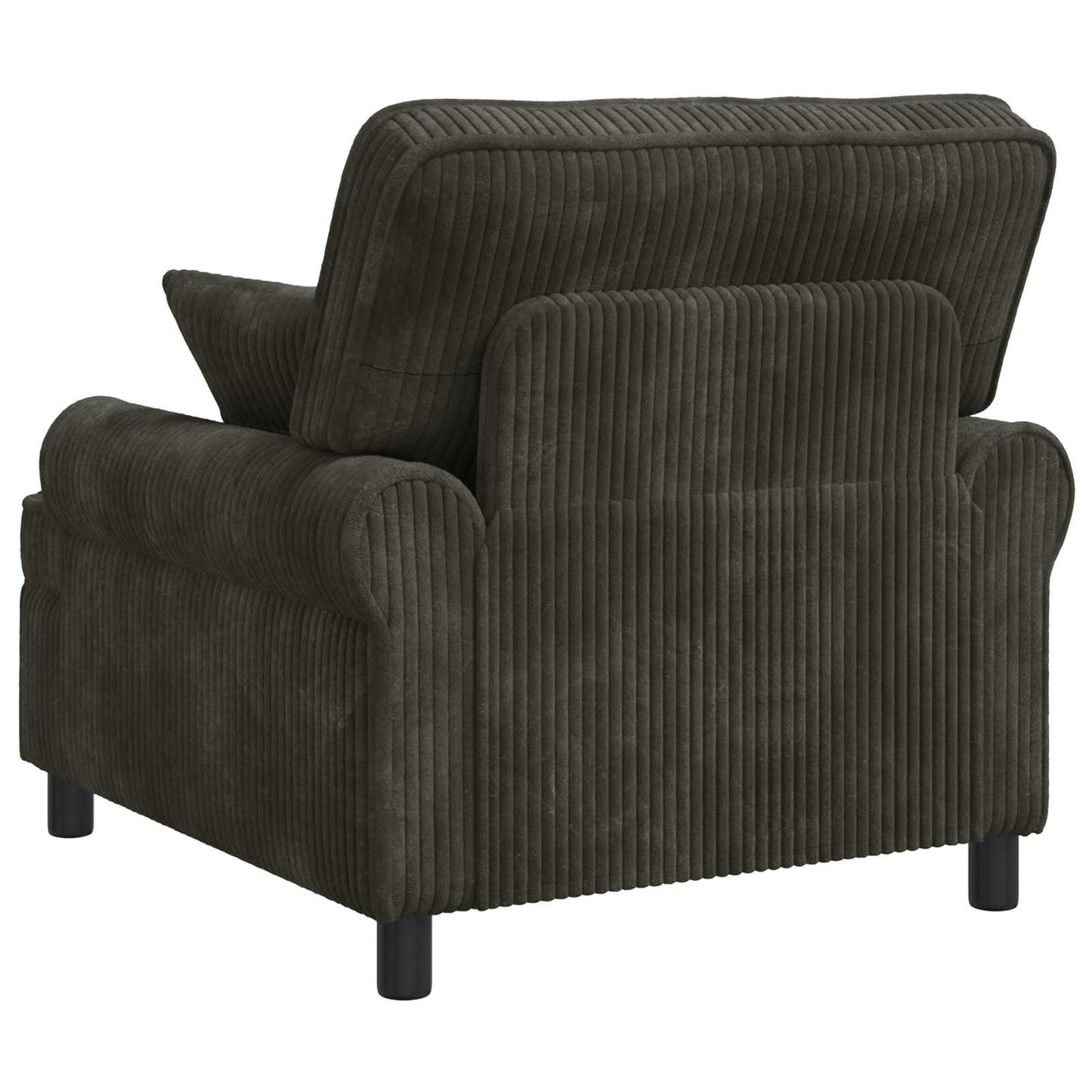 vidaXL XL Armchair with Cushions Anthracite 1.5 Lines Fabric