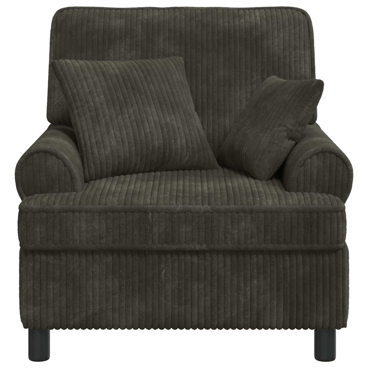 vidaXL XL Armchair with Cushions Anthracite 1.5 Lines Fabric