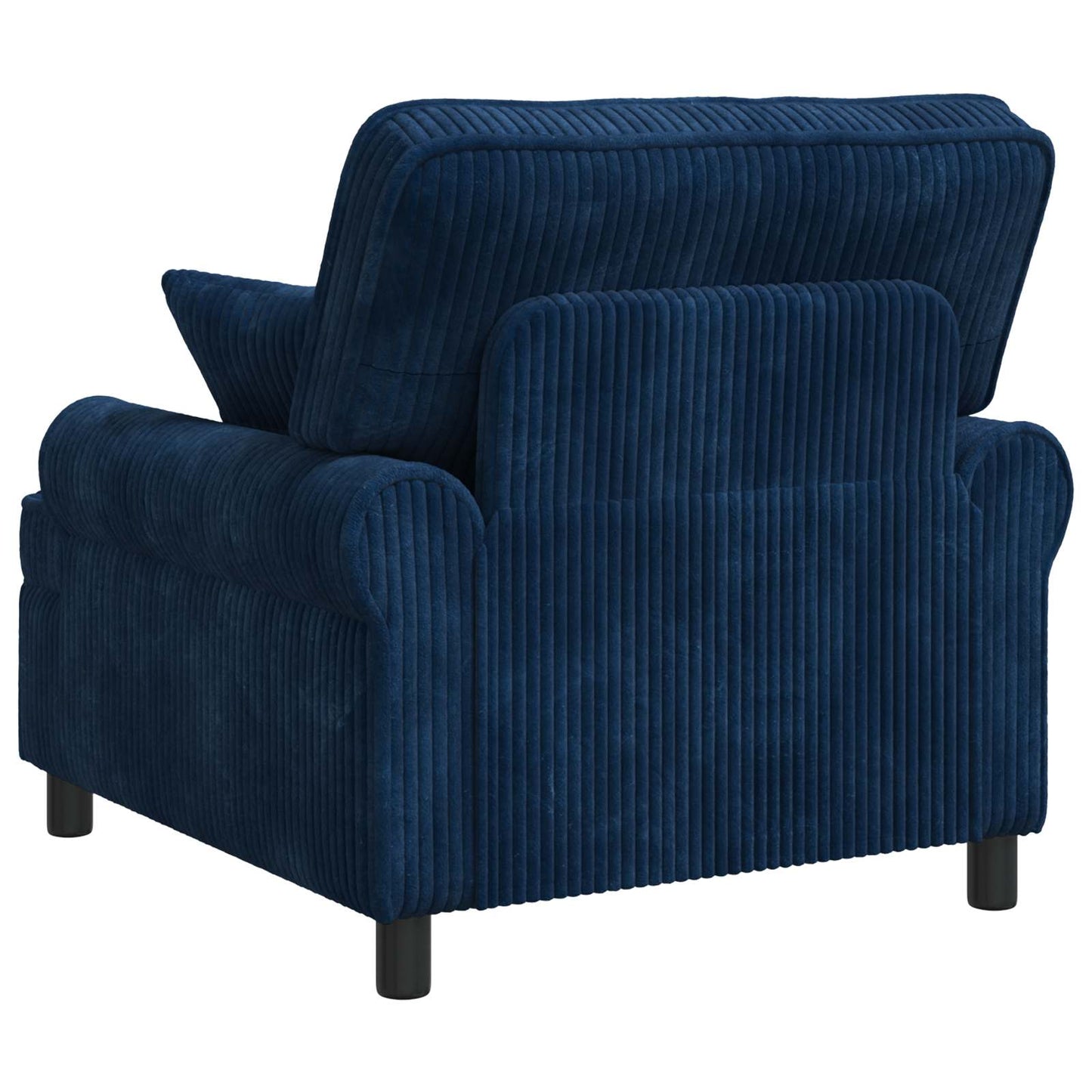 vidaXL XL Armchair with Cushions Navy 1.5 Lines Fabric