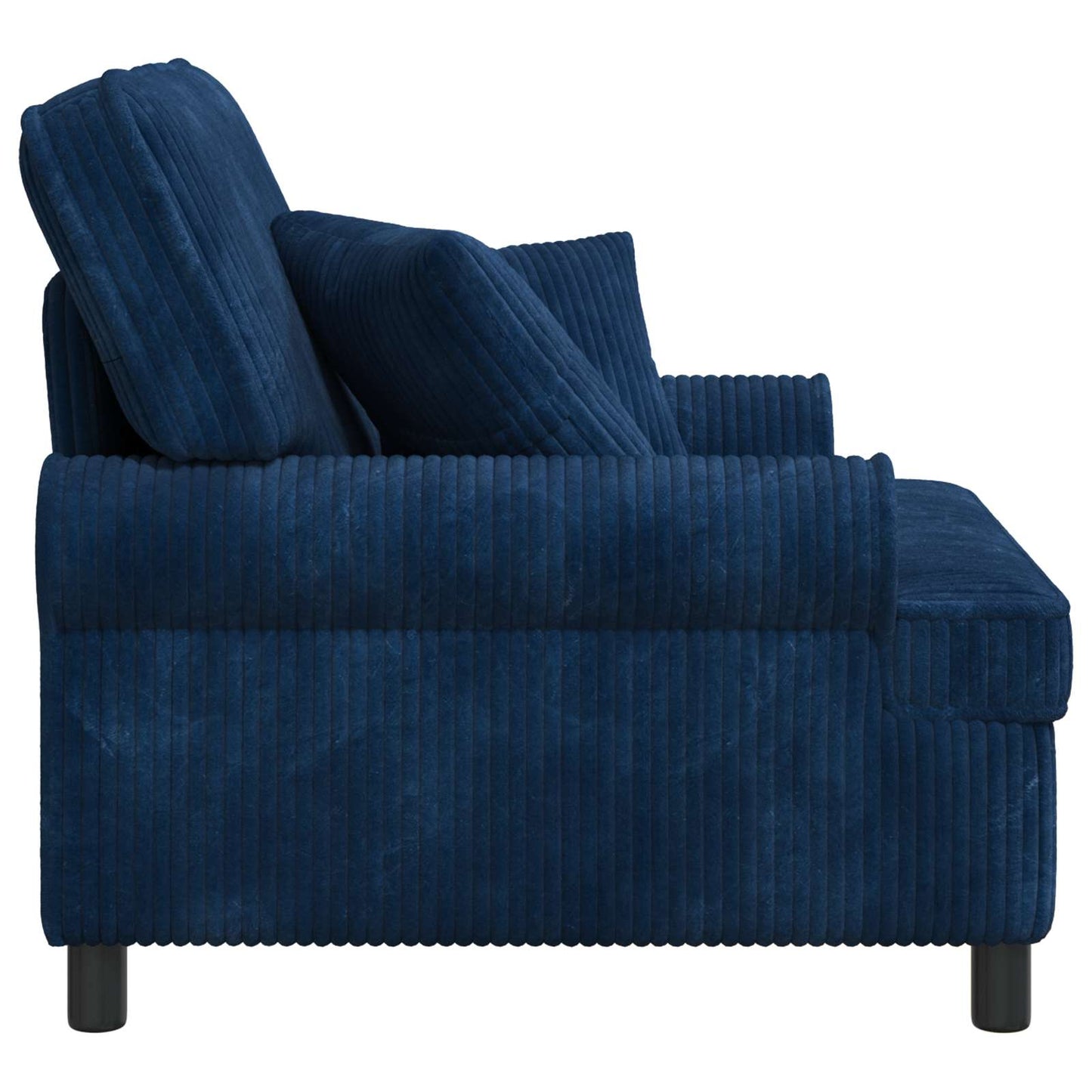 vidaXL XL Armchair with Cushions Navy 1.5 Lines Fabric