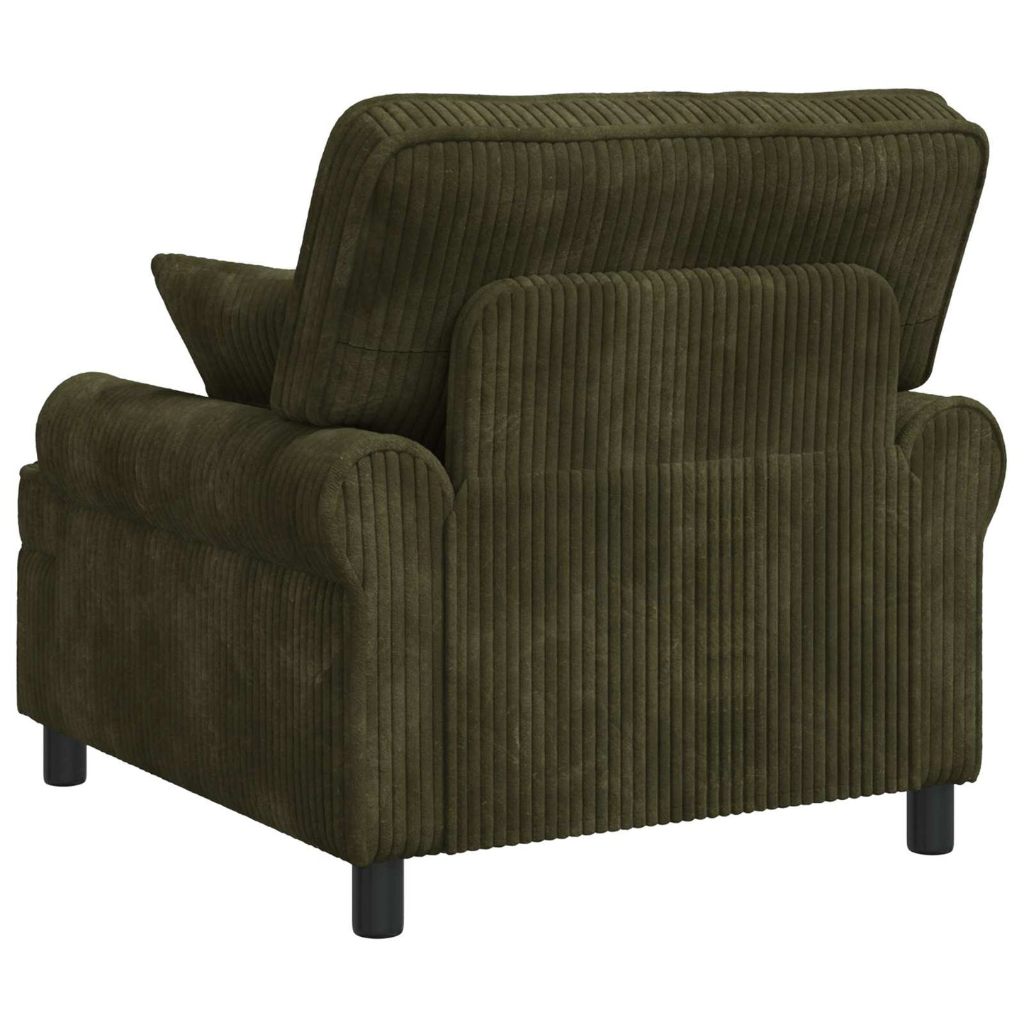 vidaXL XL Armchair with Cushions Green 1.5 Lines Fabric