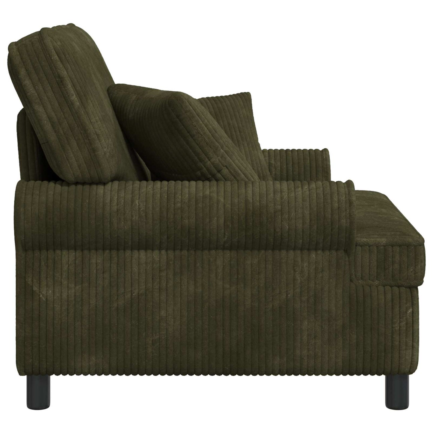 vidaXL XL Armchair with Cushions Green 1.5 Lines Fabric