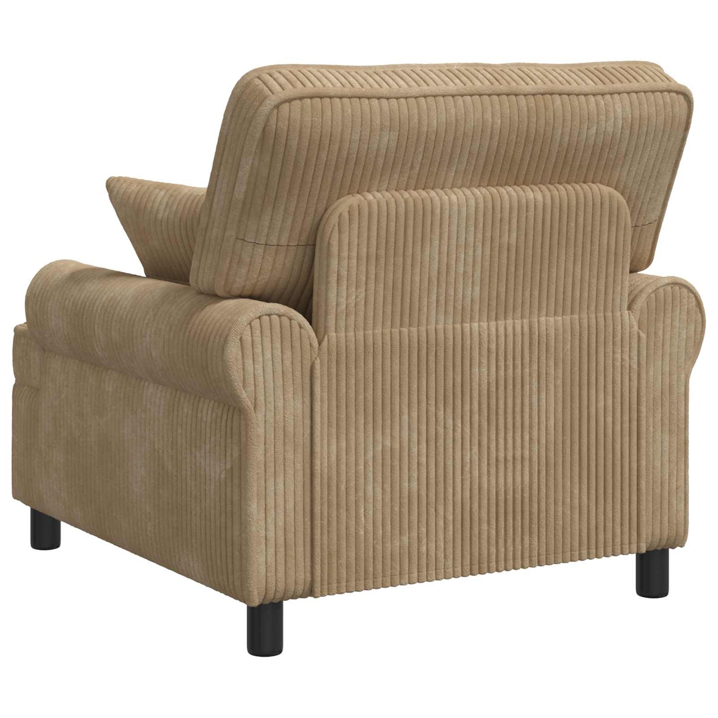 vidaXL XL Armchair with Cushions Taupe 1.5 Lines Fabric