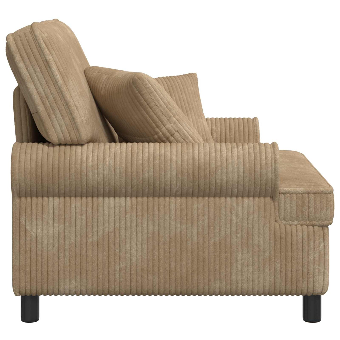 vidaXL XL Armchair with Cushions Taupe 1.5 Lines Fabric