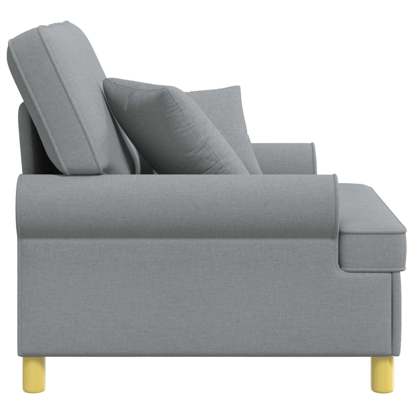 vidaXL XL Armchair with Cushions Light Grey Fabric