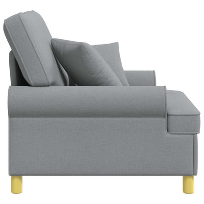 vidaXL XL Armchair with Cushions Light Grey Fabric