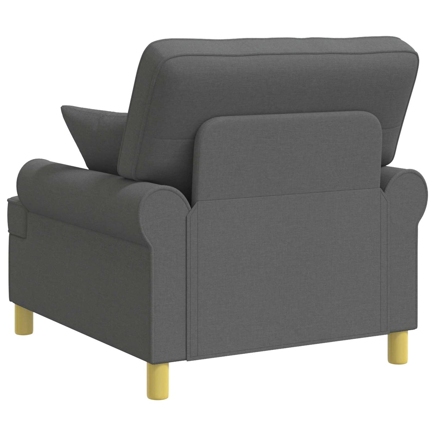vidaXL XL Armchair with Cushions Dark Grey Fabric