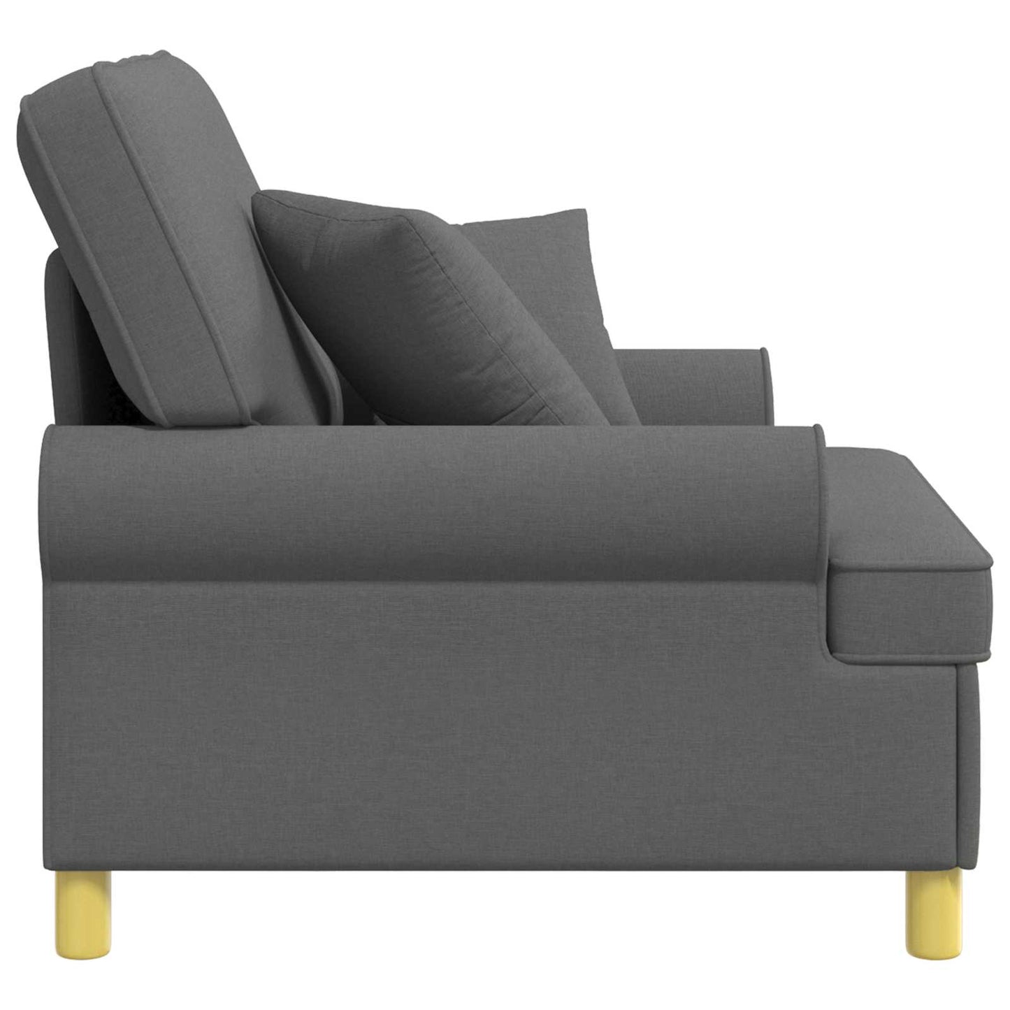 vidaXL XL Armchair with Cushions Dark Grey Fabric