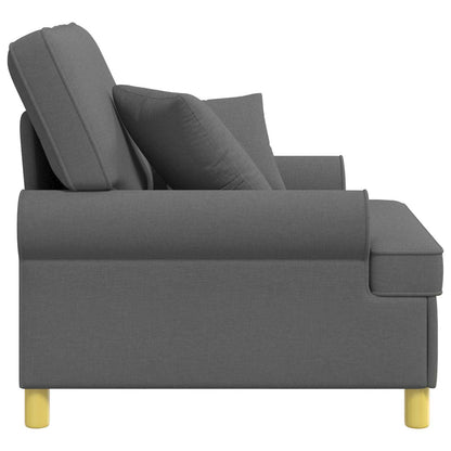 vidaXL XL Armchair with Cushions Dark Grey Fabric
