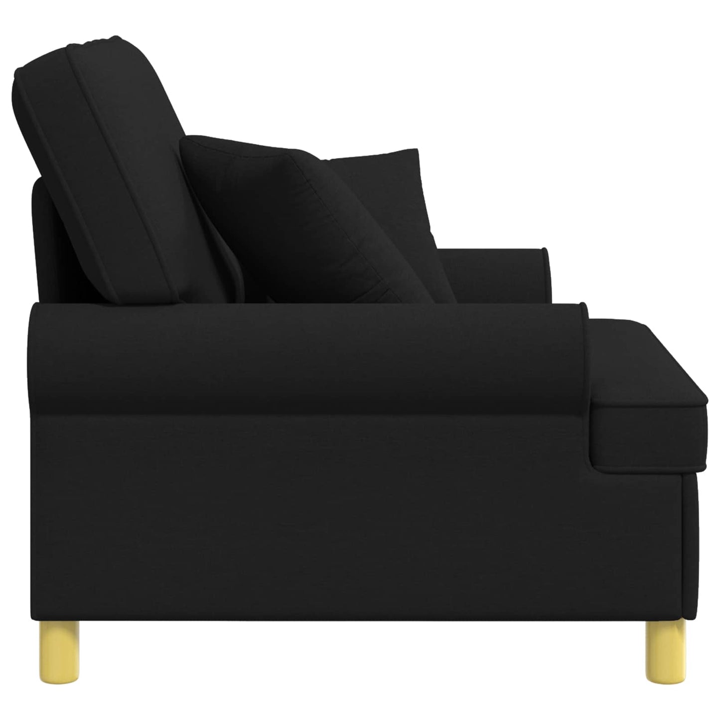vidaXL XL Armchair with Cushions Black Fabric