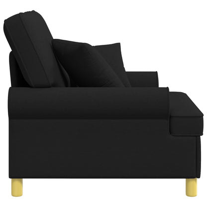 vidaXL XL Armchair with Cushions Black Fabric