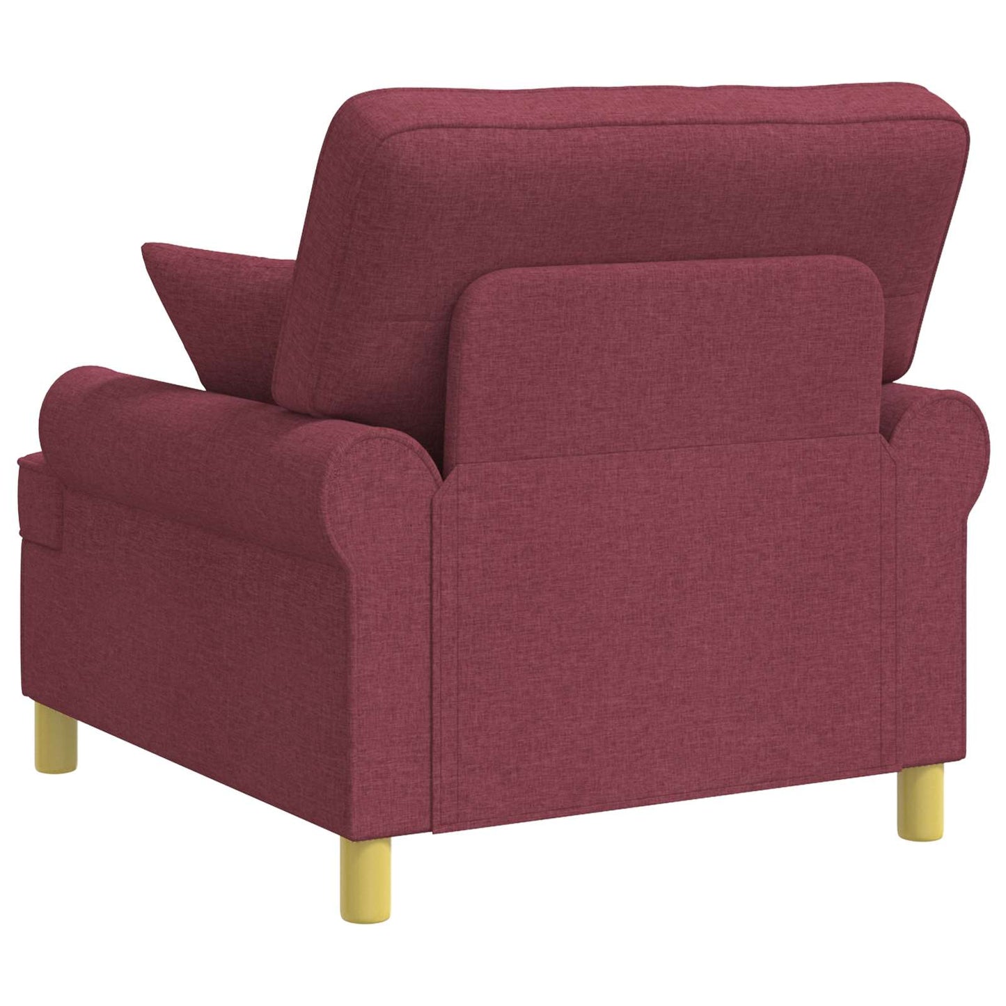 vidaXL XL Armchair with Cushions Wine Red Fabric