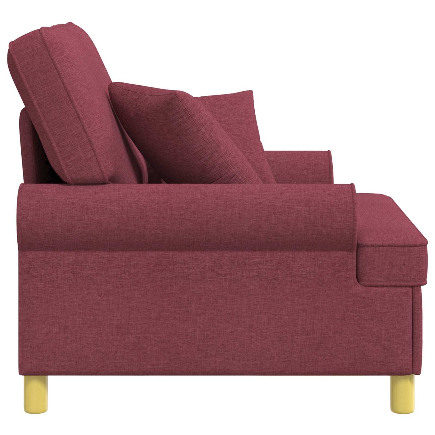 vidaXL XL Armchair with Cushions Wine Red Fabric