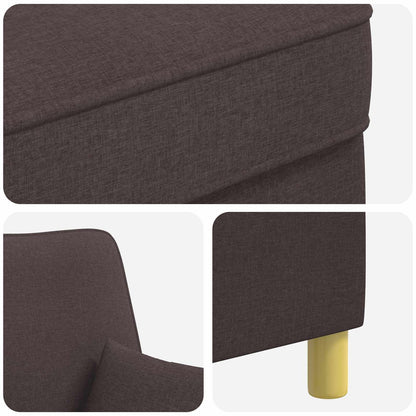 vidaXL XL Armchair with Cushions Dark Brown Fabric