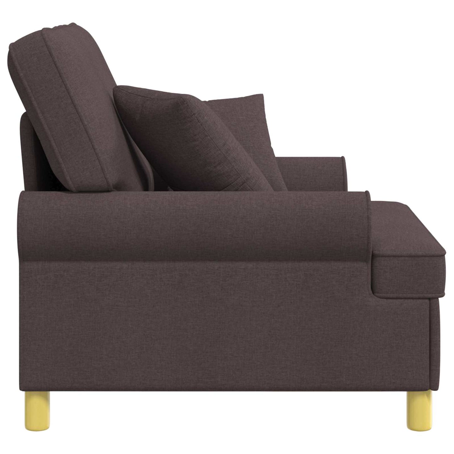 vidaXL XL Armchair with Cushions Dark Brown Fabric