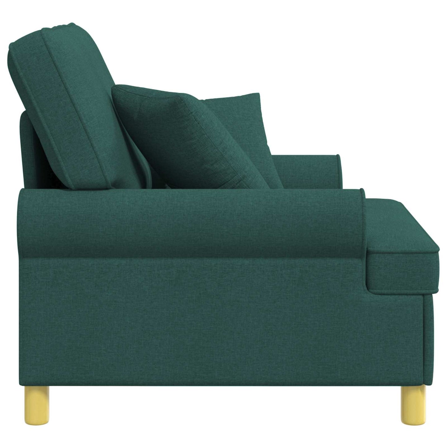 vidaXL XL Armchair with Cushions Dark Green Fabric