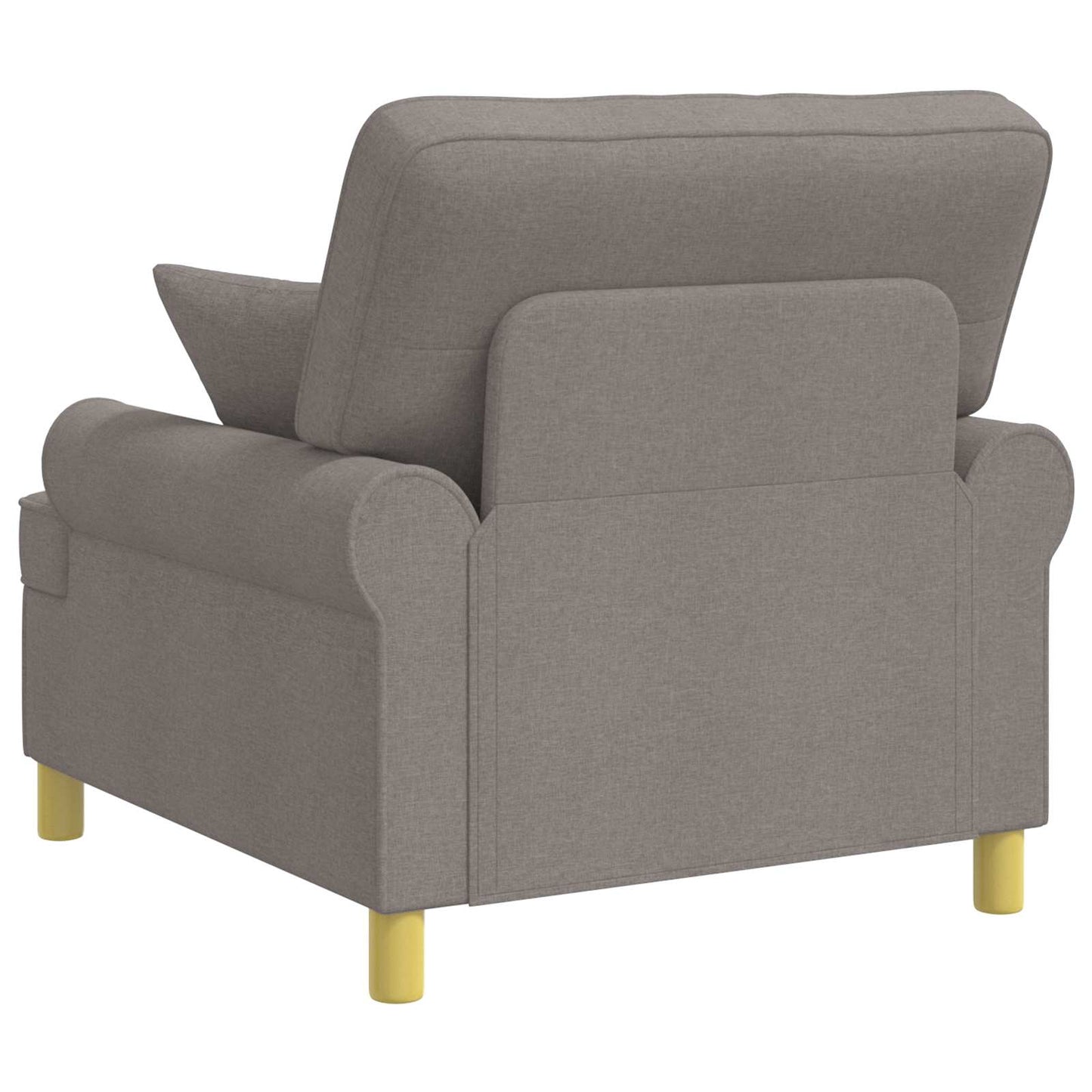 vidaXL XL Armchair with Cushions Taupe Fabric
